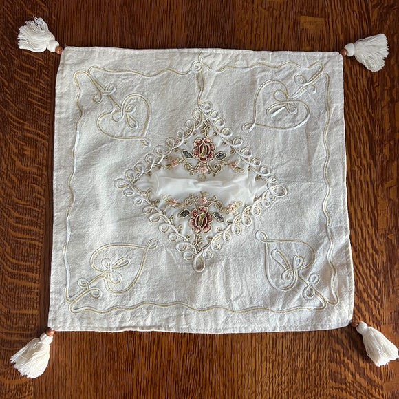 Two (2) Embroidered Pillow Covers from Turkey, New without tags, beautiful gift - Picture 1 of 10